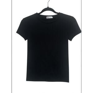 Popular 21 Black Ribbed Short Sleeve Tee Juniors Small Good Condition